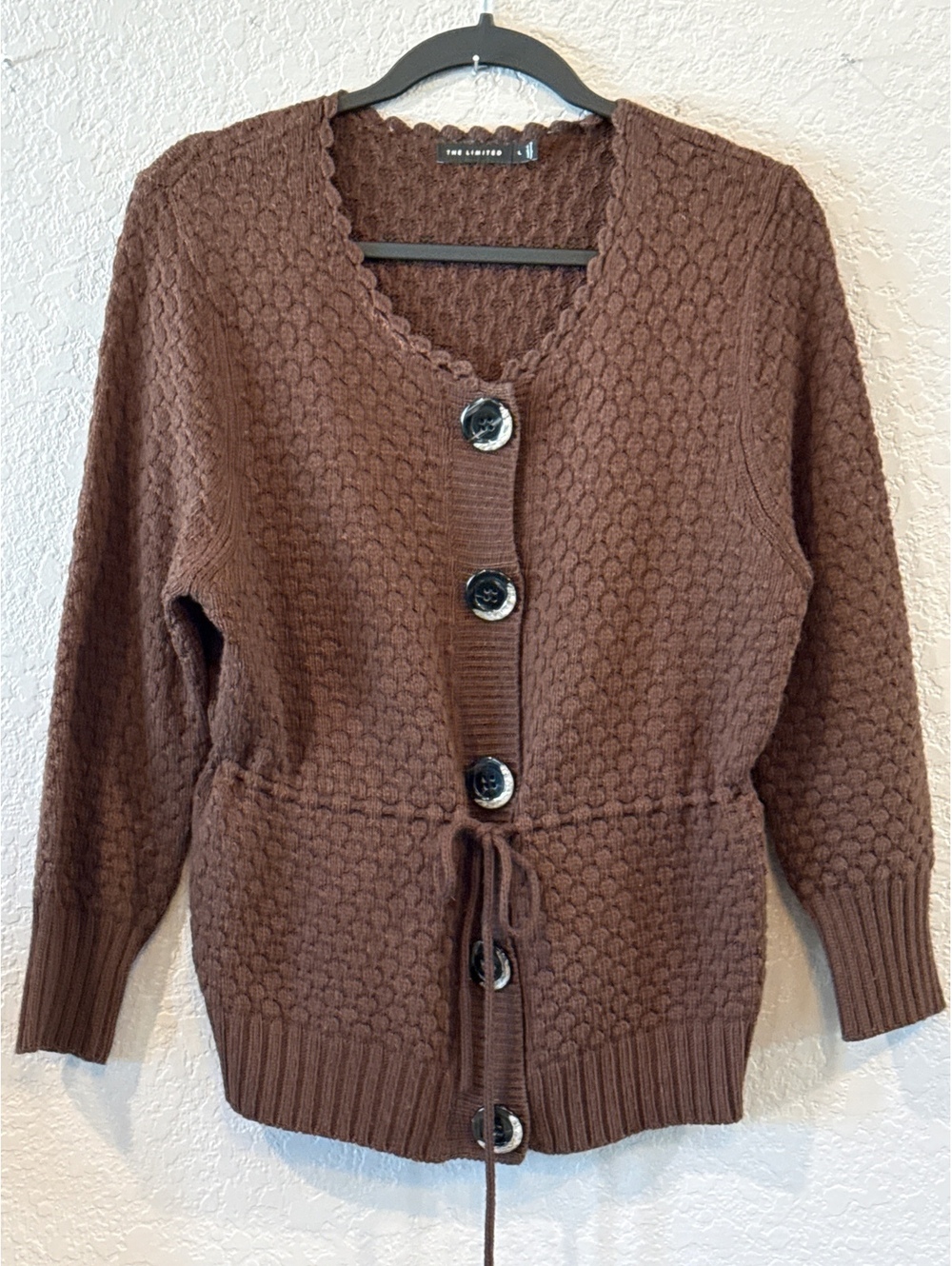 The Limited Brown Knit Cardigan Sweater Large